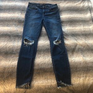 Women’s Medium Rise Joe’s Distressed Skinny Jeans